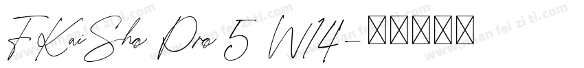 FKaiSho Pro 5 W14字体转换
